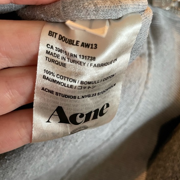 ACNE Studios Bit Double grey oversized hoodie - Picture 6 of 6